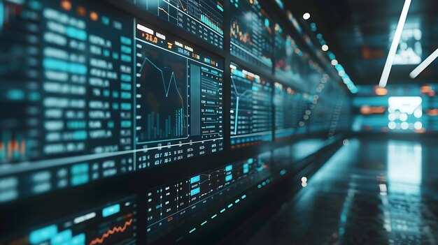 Financial derivatives market boards with volatility indices