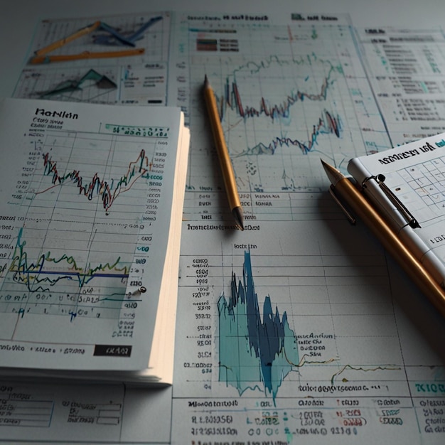 Photo financial design currency symbols market analysis