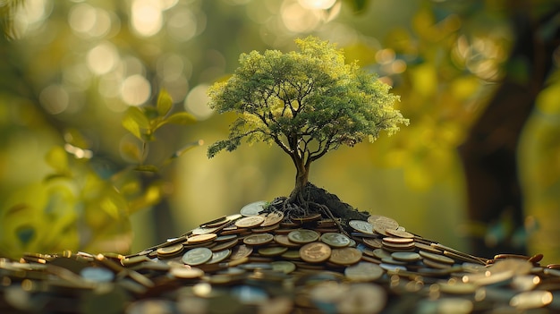 financial growth represented by a tree