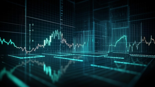 financial stock market graph illustration concept of business investment and stock future trading