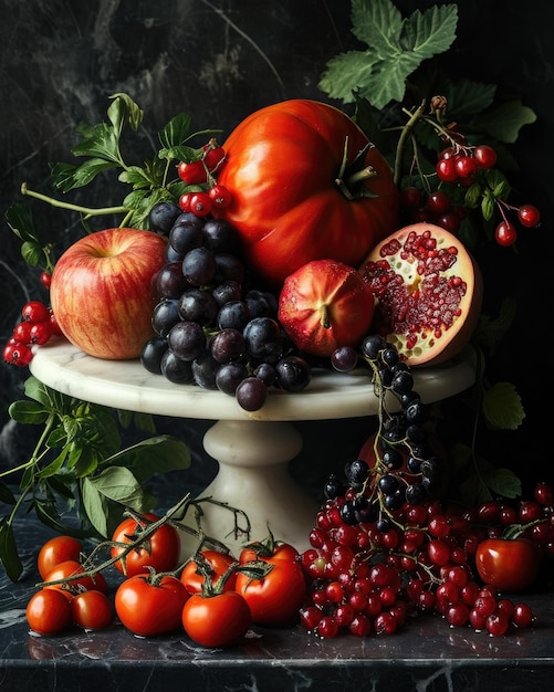 fine art food photography in dark colors