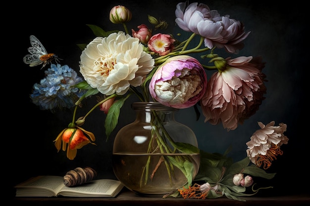 Fine art still life of flowers