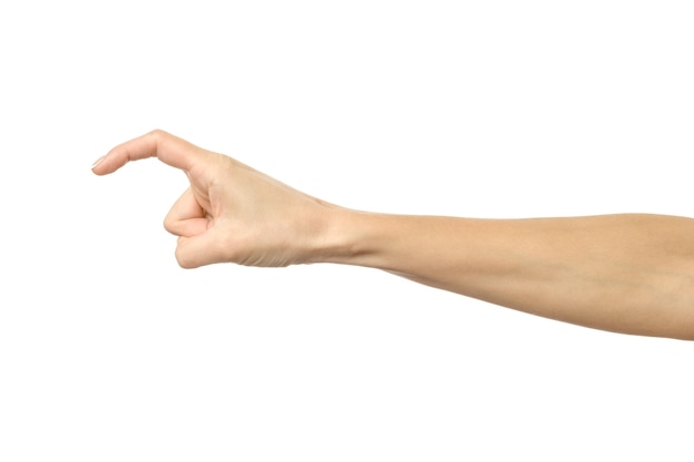 Finger reaching or scratching isolated