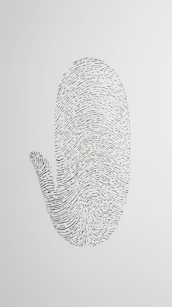 Photo fingerprint drawing on wall