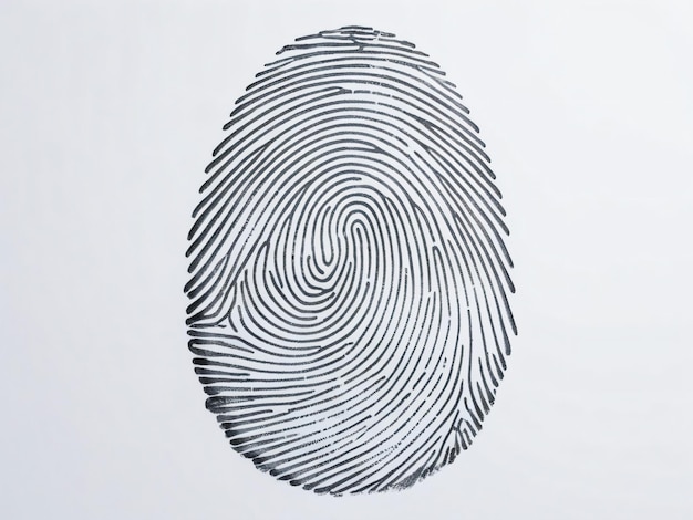 Photo a fingerprint on a white background