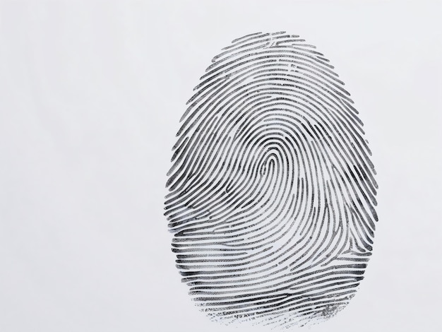 Photo a fingerprint on a white background