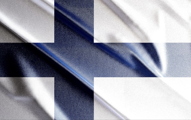 Finland 3d flag, beautiful country flag in the world, background, banner, postr, abstract.