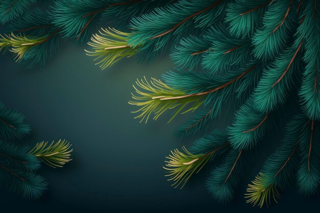 Fir needles background copy space mockup