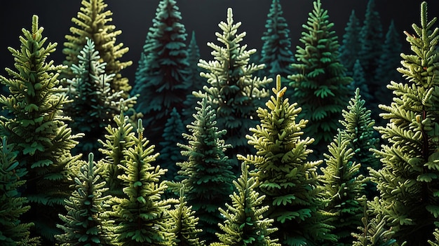 Photo fir tree evergreen conifer with symmetrical shape