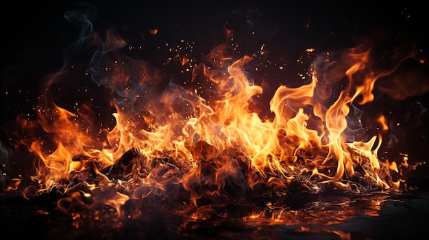 fire background HD 8K wallpaper Stock Photographic Image