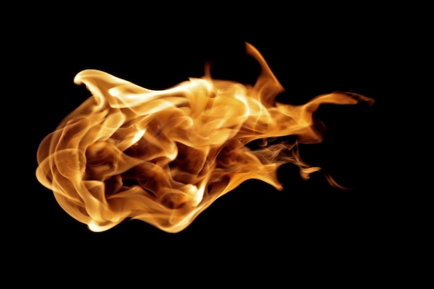 Fire on the black backgrounds