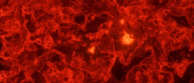 Fire clouds space background 3d rendering