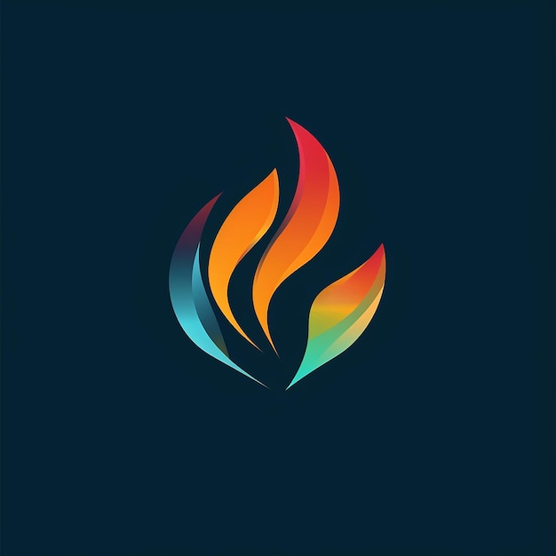 a fire design with a flame and a black background