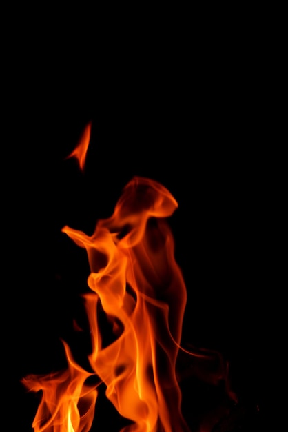 fire flame background pater frame on black background