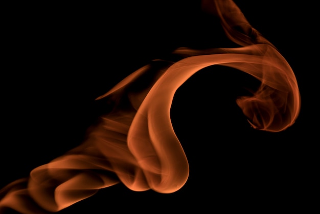 Fire and flames on a black background