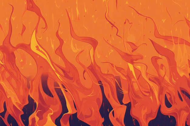 Fire flames on orange background illustration of fire flame texture