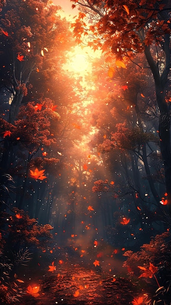 fire in the forest wallpaper