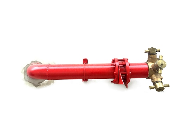 fire hose on white background