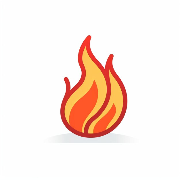 Fire Icon Flame and Heat art logo illustration