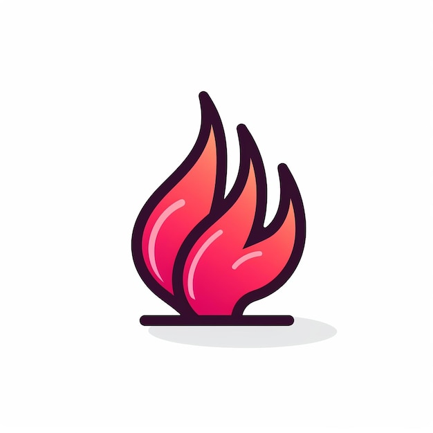 Fire Icon Nature and Element Symbol Art Logo Illustration