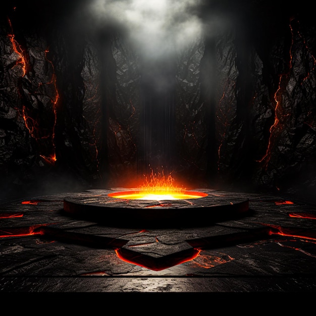 fire lava dark product showcase background