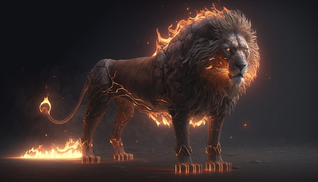 Fire lion