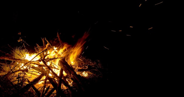 Fire in nature Bokeh from the fire Blurred backgrounds