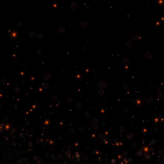 Fire particles glow spark overlay