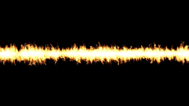 Photo fire stripe on black background