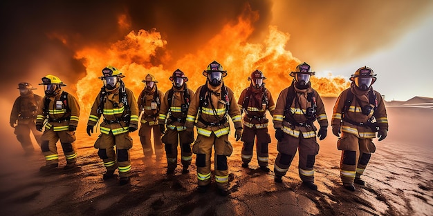 Fire teams use swirling water mist extinguishers to fight the oil blaze to keep the fire under control