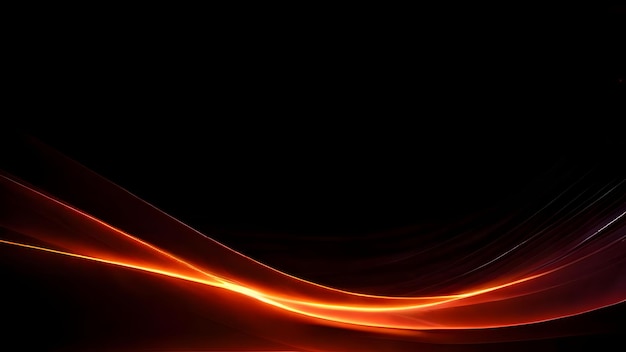 Fire waves on abstract black background