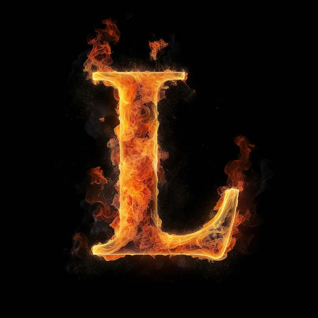 A fire with the letter l on it