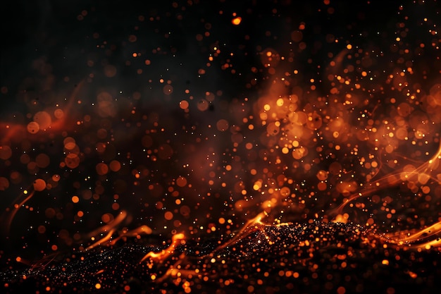 a fire with orange and black background with a fire burning in the middle