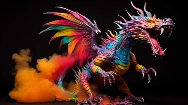 A firebreathing dragon