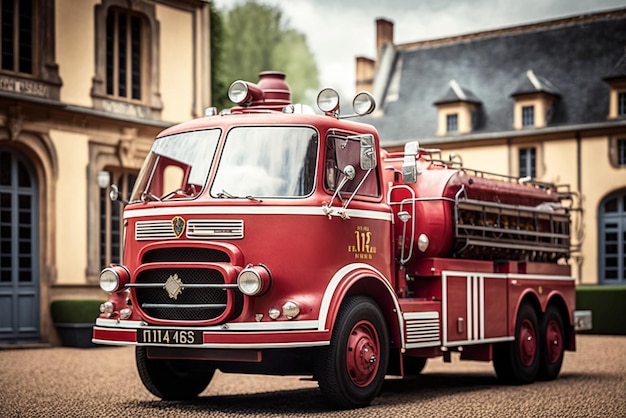 a firefighter truck showcasing the firefighting profession