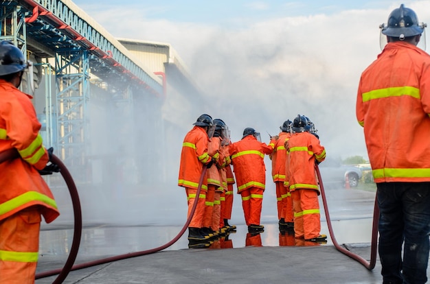 Firefighters training, Training of firefighters, firefighting in the workplace