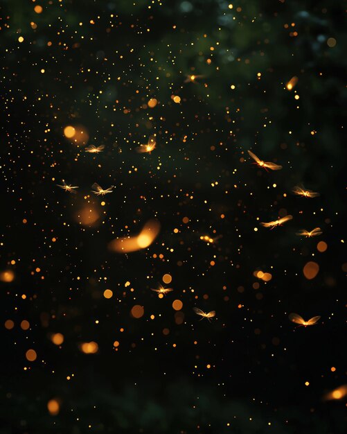 Photo fireflies light up the night