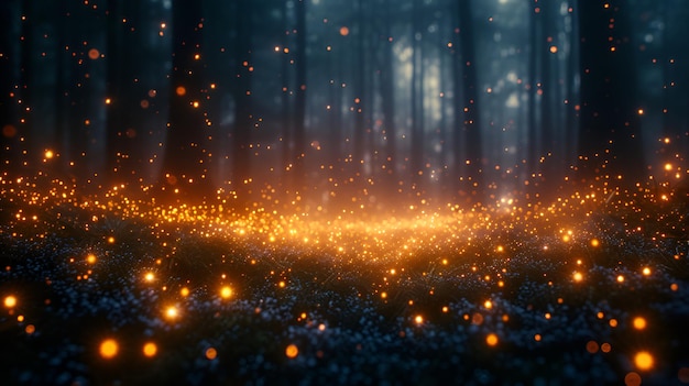 Fireflies in the night