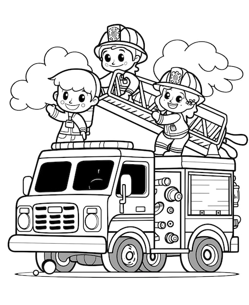 fireman coloring pages for kids