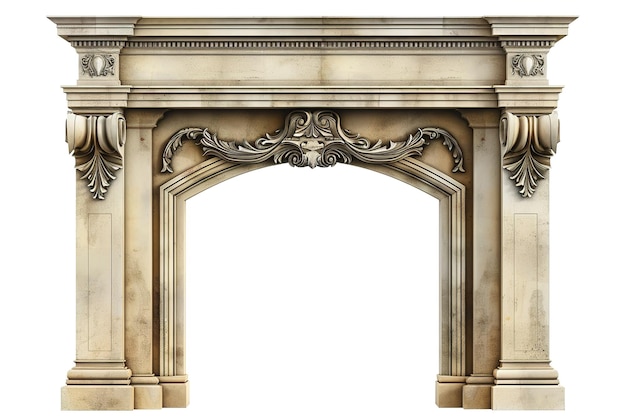 Fireplaces and Mantels Isolated In Transparent Background