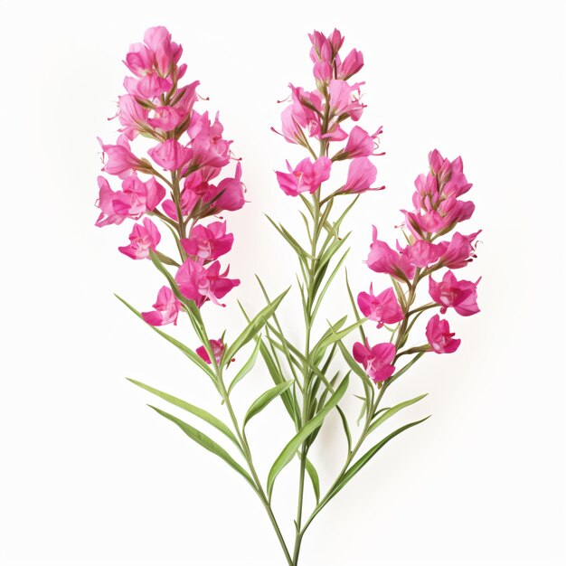 Photo fireweed isolated on white background