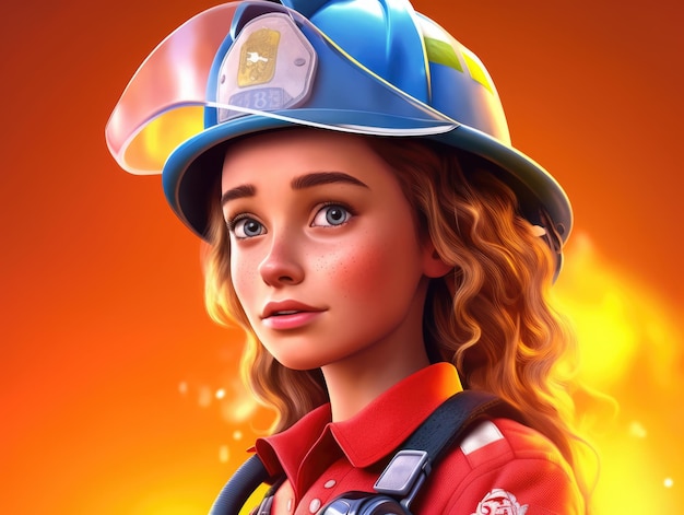 Firewoman hero rescue service