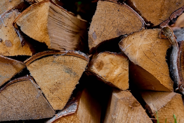 Firewood on construction site as an abstract background. High quality photo