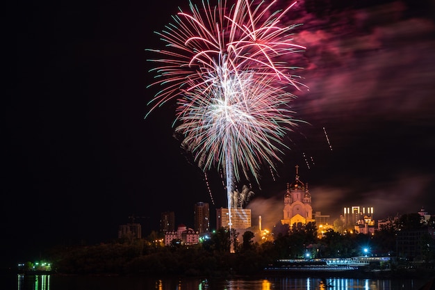 Firework concept in khabarovsk happy new year