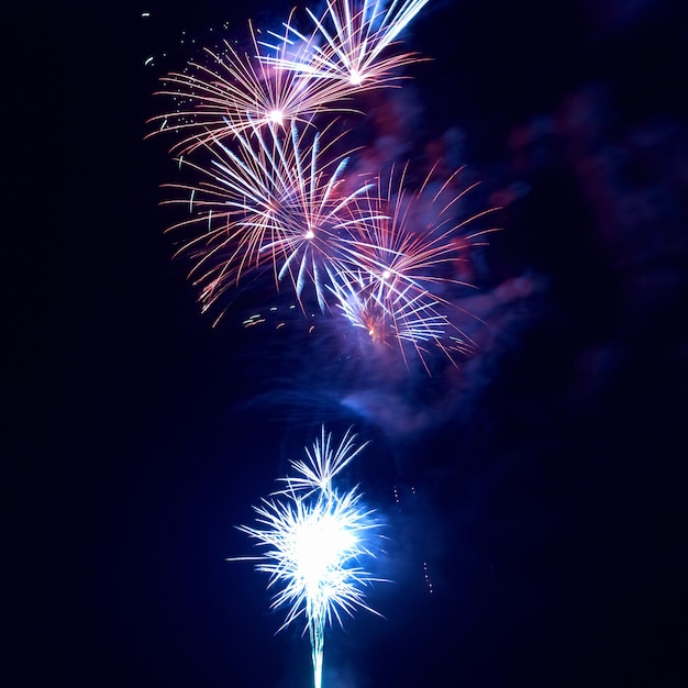 Fireworks on black sky