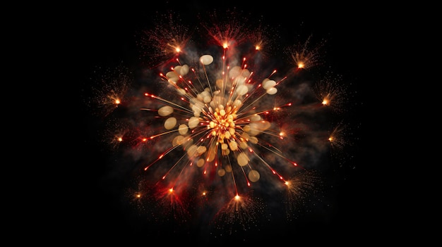 Fireworks burst isolated on black background