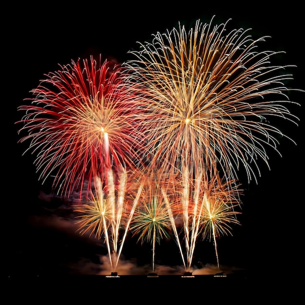 The fireworks of colorful in an isolated background