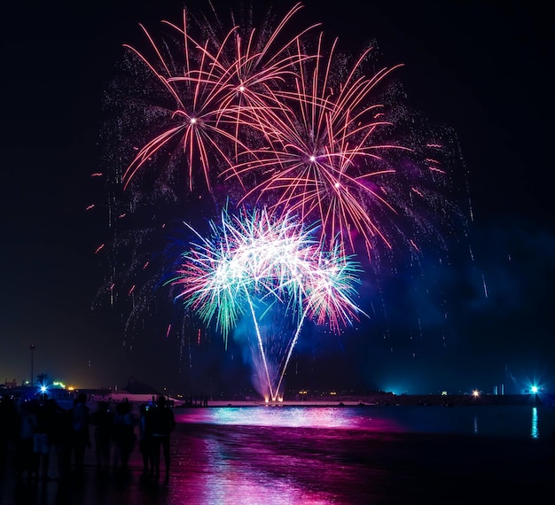 Fireworks during New Year's eve