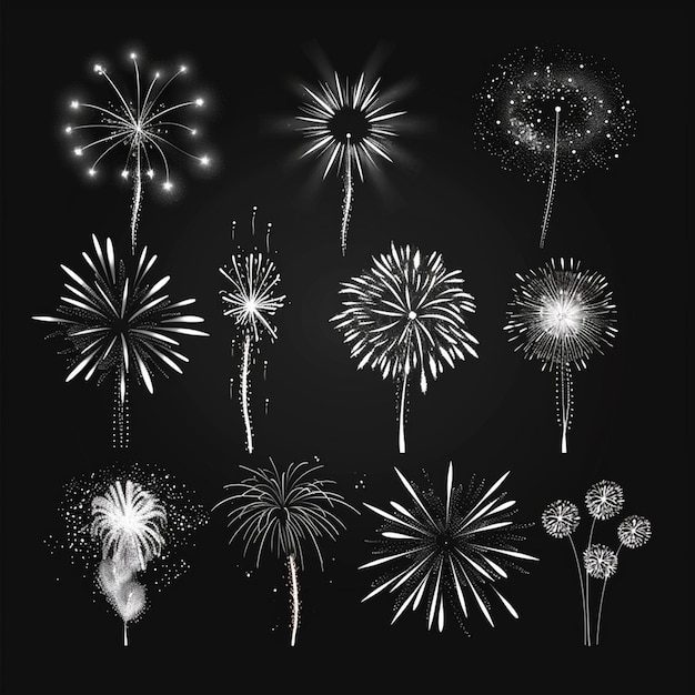 Photo fireworks pictogram isolated on background