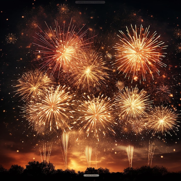 fireworks in the sky